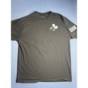 Disney Neff Mickey Mouse No Worries Black Graphic T-Shirt Mens XL Palm Trees